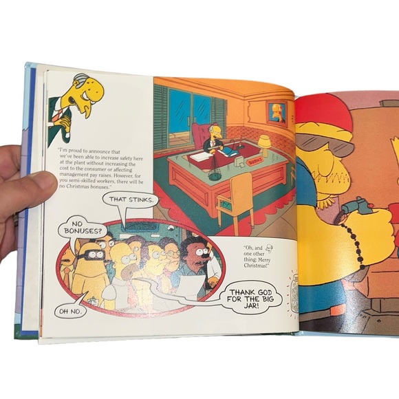 VINTAGE "The Simpsons Xmas Book" By Matt Groening- Hardcover- First Edition Book - Picture 6 of 10